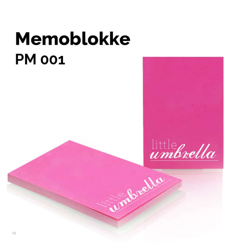 Memoblokke PM001 - 50 x 72 mm