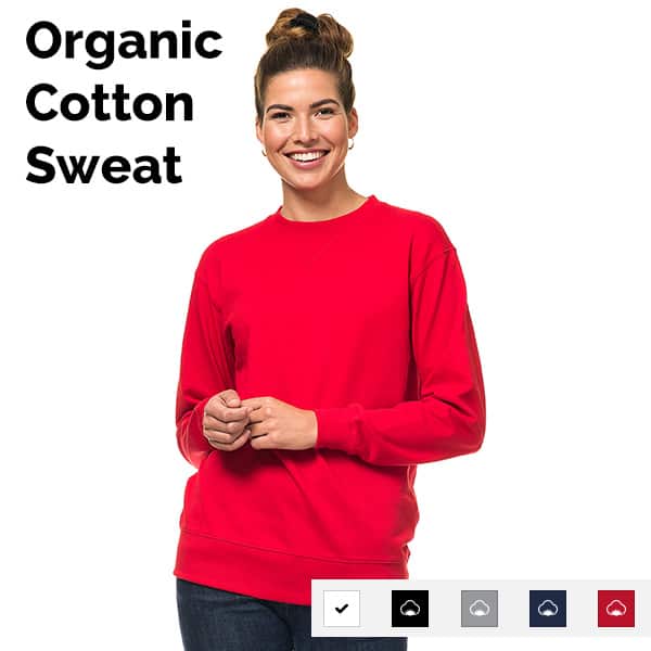 Sweatshirt i 100% bomuld